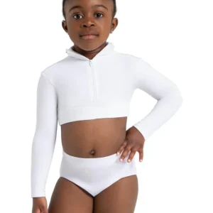 Top Sportivo Capezio piroutte leather Bambina - Bianco