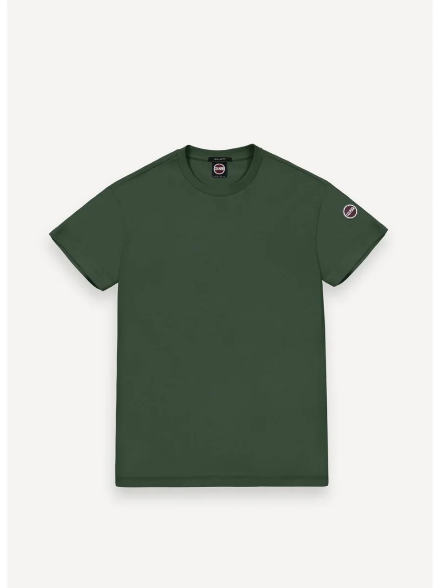 T-shirt Colmar logata in piqué di cotone Uomo - Verde - immagine 2