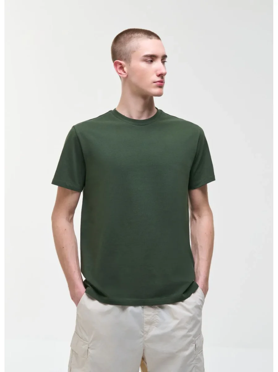T-shirt Colmar logata in piqué di cotone Uomo - Verde - immagine 5